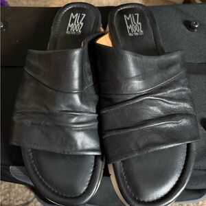 Miz Mooz Black Slide Sandals